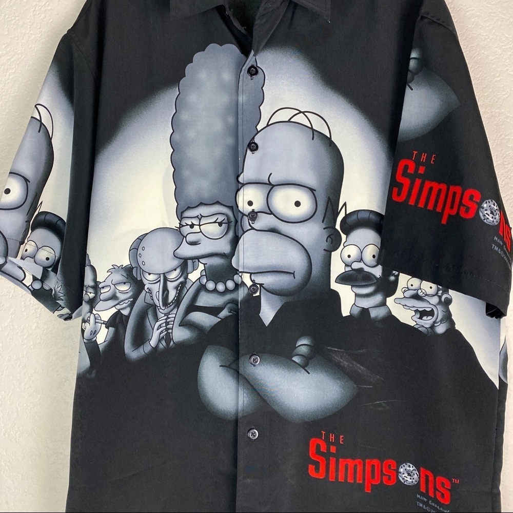 The Simpsons Vintage Button Up Shirt Size Large - Picture 2 of 6